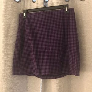 Purple Plaid Mini Skirt
